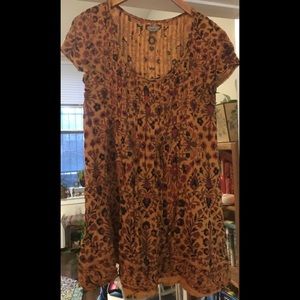 Urban Outfitters Ecote golden printed dress